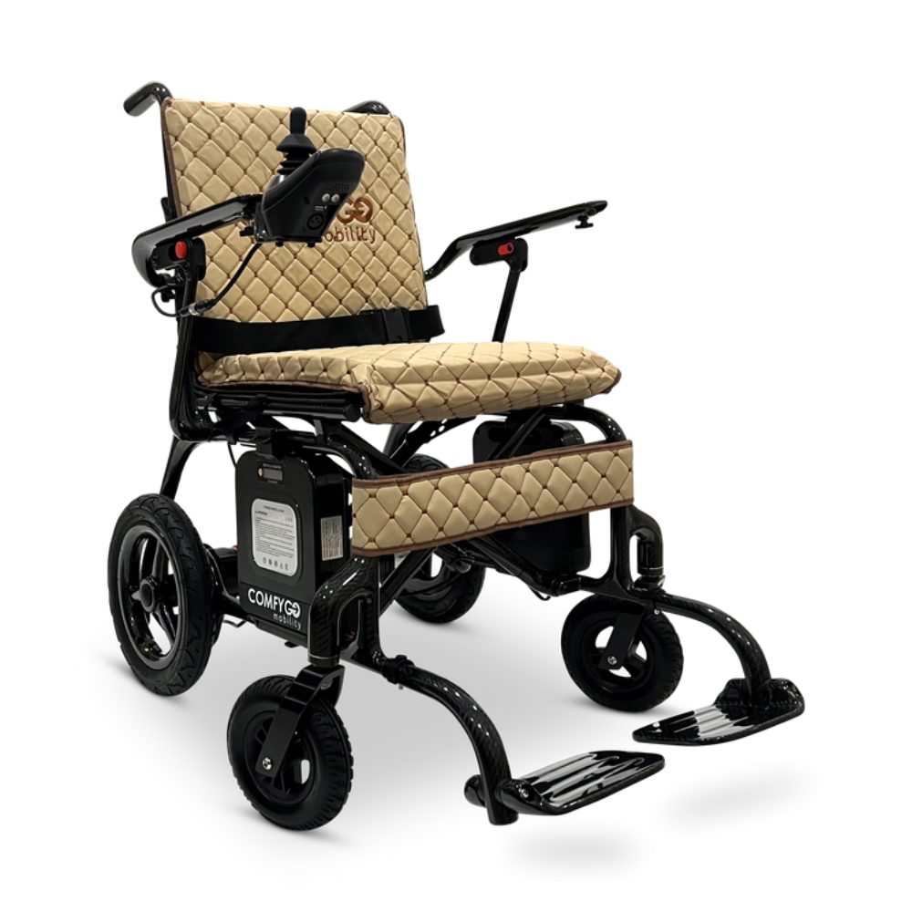 Phoenix Carbon Fiber Electric Travel Wheelchair with 360 Joystick& LCD Display