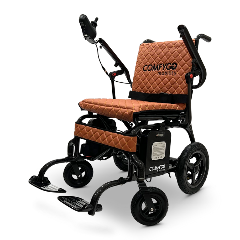 Phoenix Carbon Fiber Electric Travel Wheelchair with 360 Joystick& LCD Display