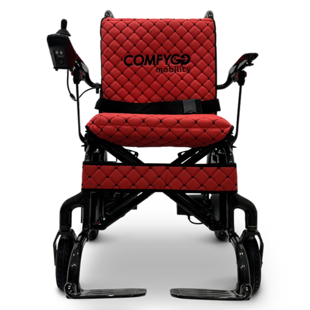 Phoenix Carbon Fiber Electric Travel Wheelchair with 360 Joystick& LCD Display