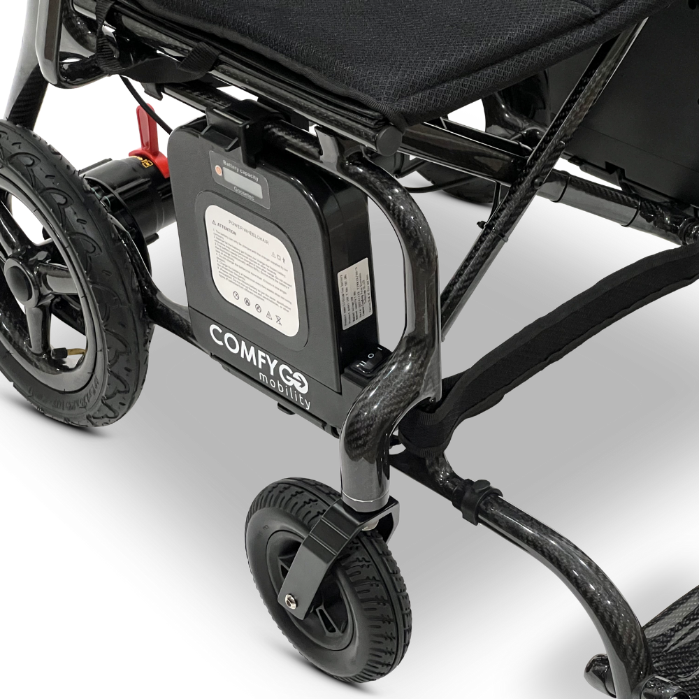 Phoenix Carbon Fiber Electric Travel Wheelchair with 360 Joystick& LCD Display