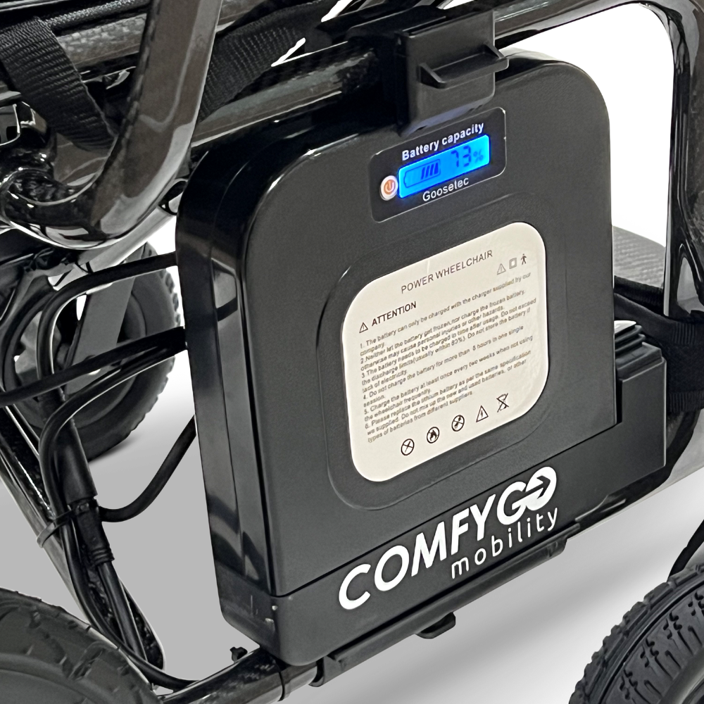 Phoenix Carbon Fiber Electric Travel Wheelchair with 360 Joystick& LCD Display