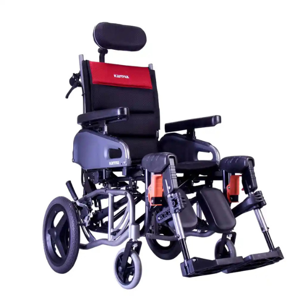 VIP2 (TR) Tilt & Recline Transport Wheelchair Ultra lightweight 43 lbs. - Brand_Rivete -SKU