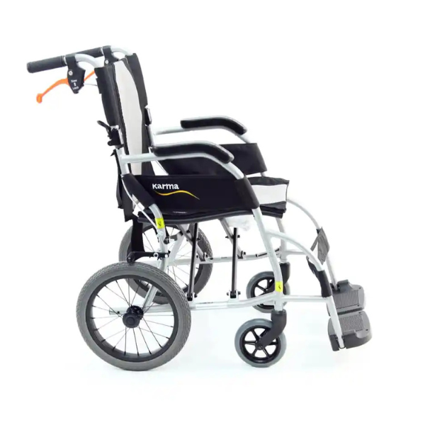 Ergo Lite & Flight Ultra Lightweight Ergonomic Transport Wheelchair Silver 16