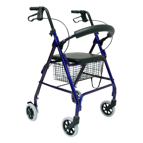 R-4600 Lightweight Standard Rollator with Padded Seat and Backrest
