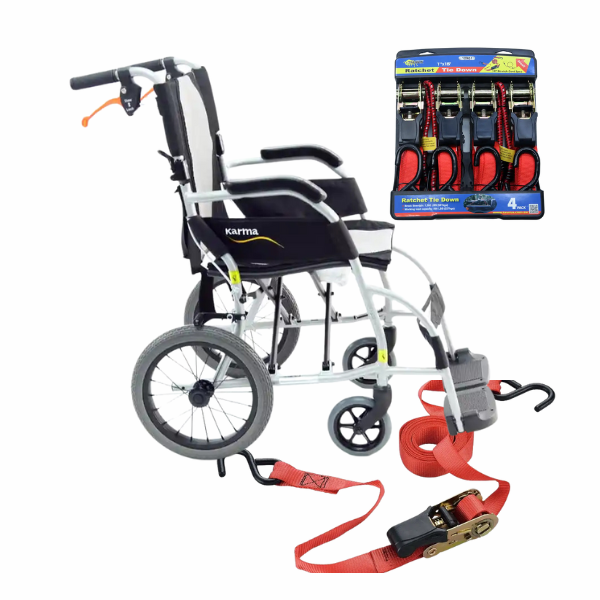 Ergo Lite & Flight Ultra Lightweight Ergonomic Transport Wheelchair Silver 16