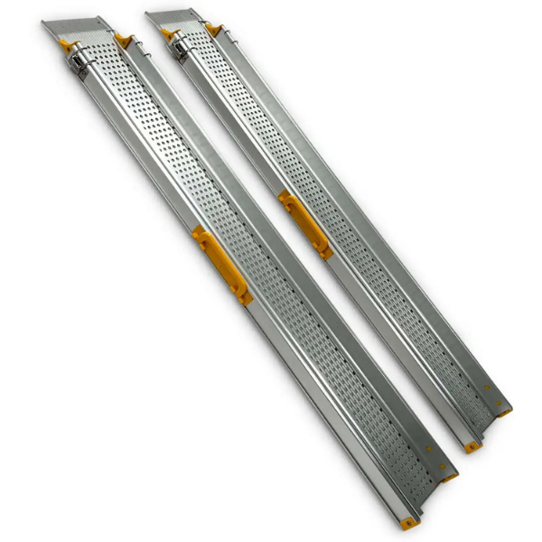 ComfyGO 8Ft Telescoping Wheelchair Ramp-Portable, Durable & Non-Slip.