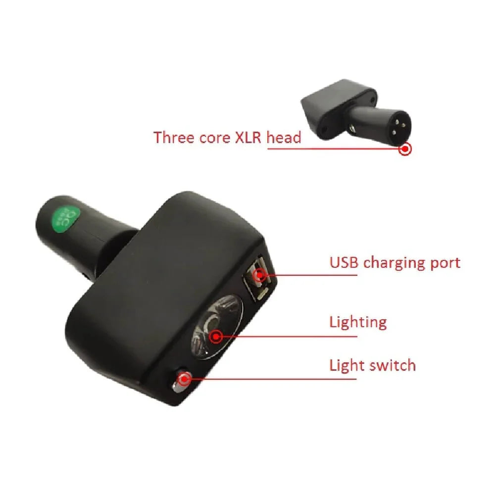ComfyGO Headlight and USB Connector For Electric Wheelchairs