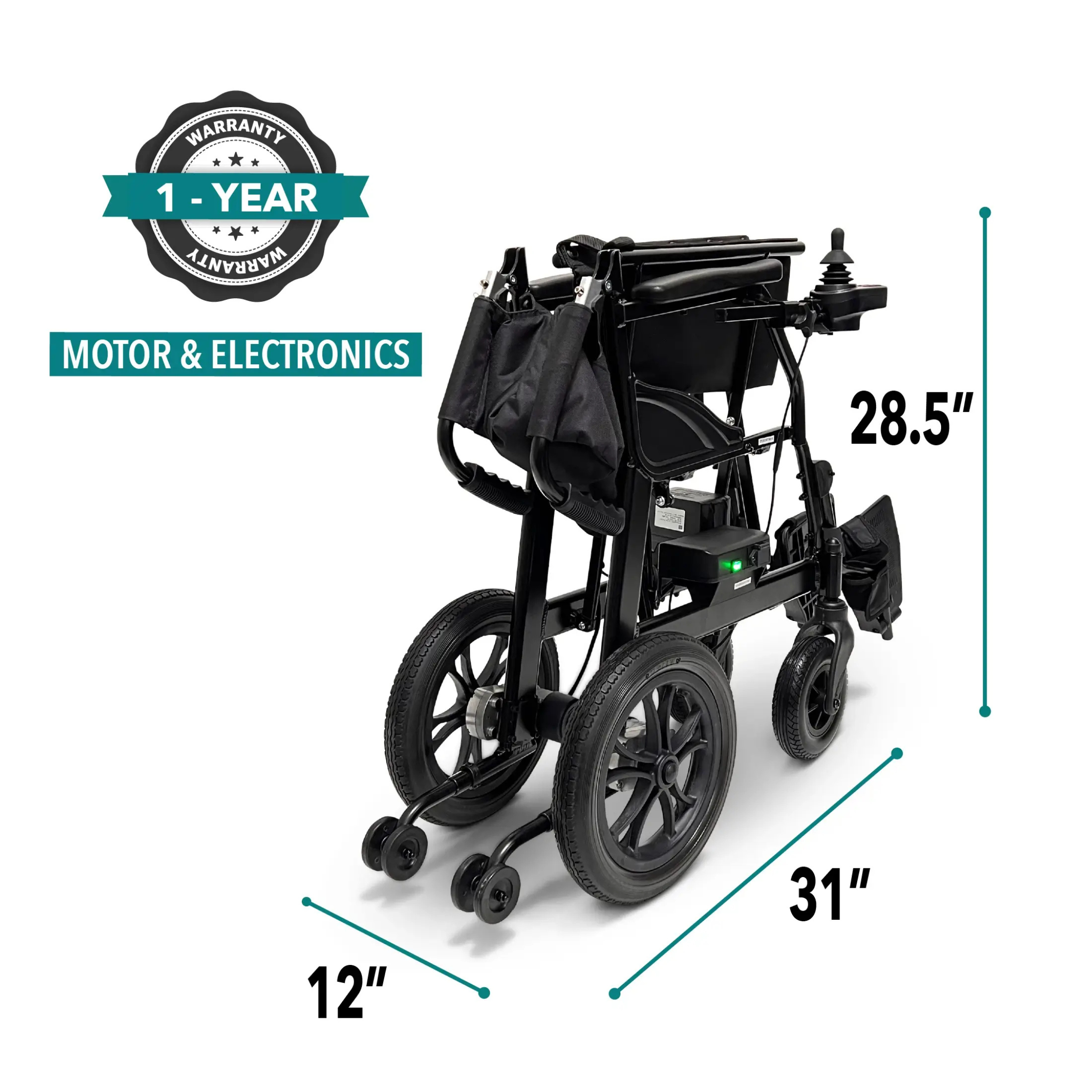 ComfyGO X-Lite 28 lb. Lightweight Manual Wheelchair Folding with Auto Detach Wheels & Replacement Parts