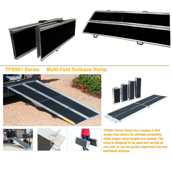 ComfyGo 7ft Suitcase Ramp Portable Non-Slip Mobility Ramp for SUVs & Vehicles
