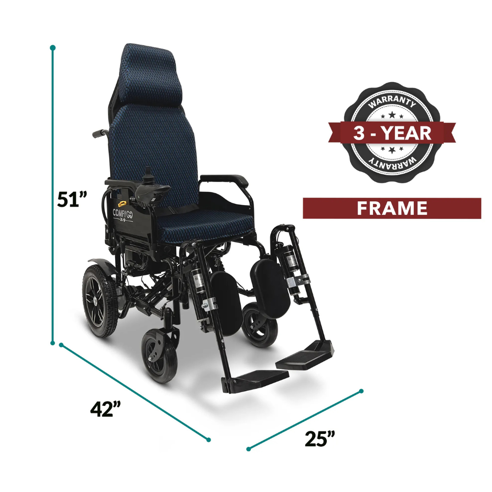 ComfyGo X-9 Auto Recline RC Electric Wheelchair