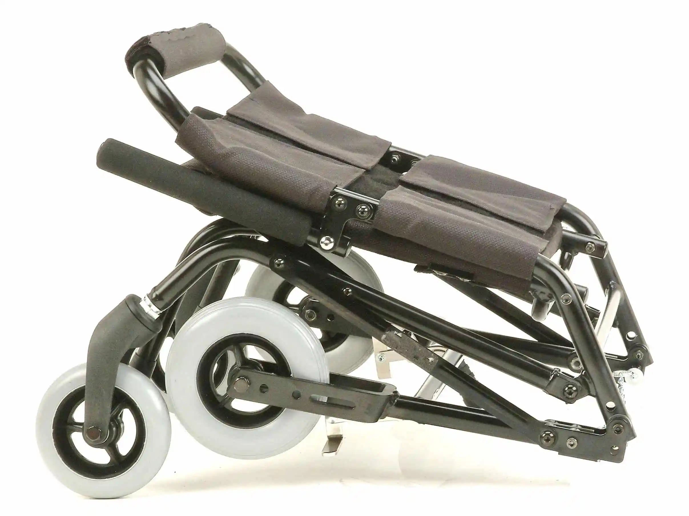 KN-TV10A Ultra-Lightweight Folding Travel Wheelchair with Aircraft-Grade Aluminum Frame and Compact Design-14.9lb