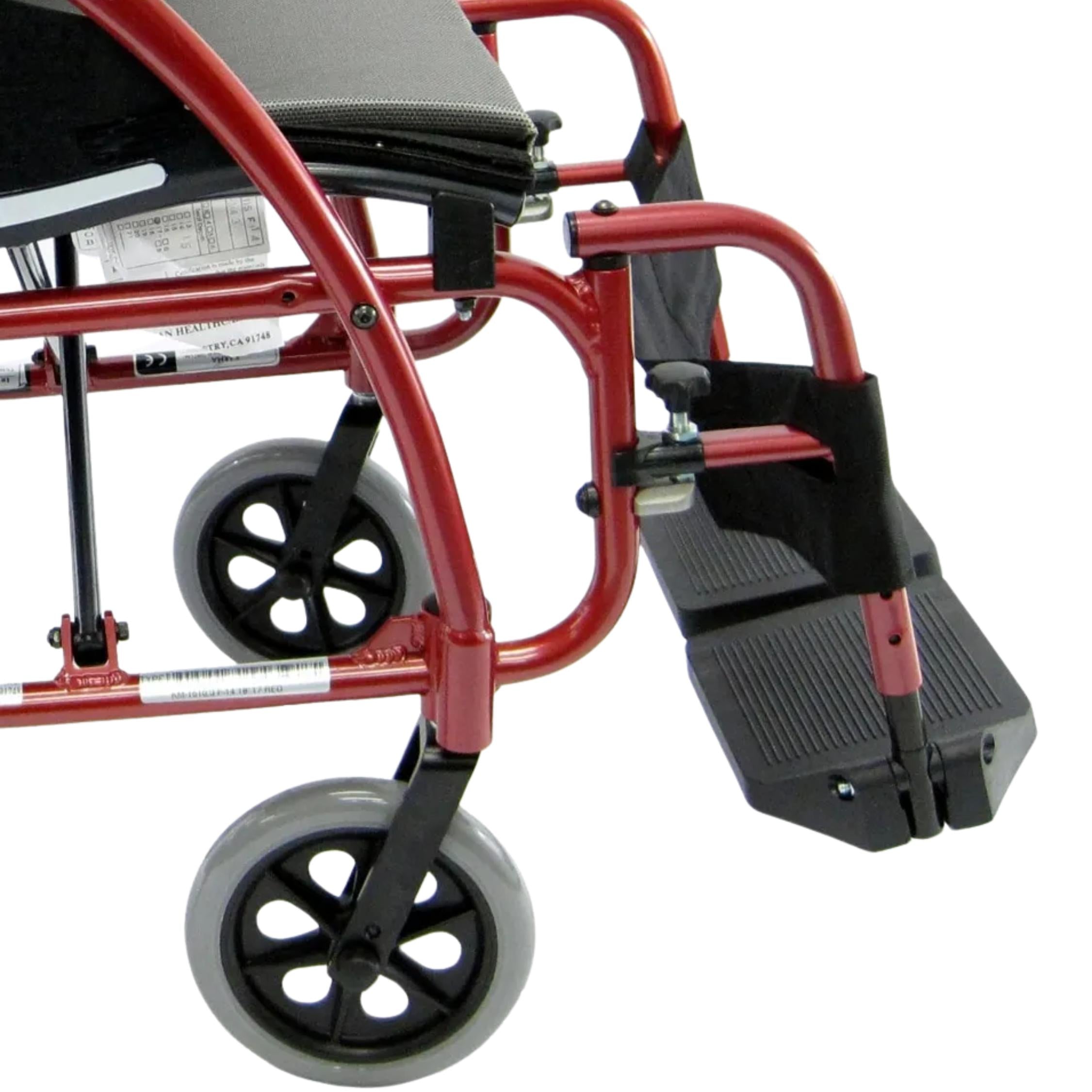 Karman® Ergonomic wheelchair S-ERGO 115 TP 22 Transport Wheelchair in Silver
