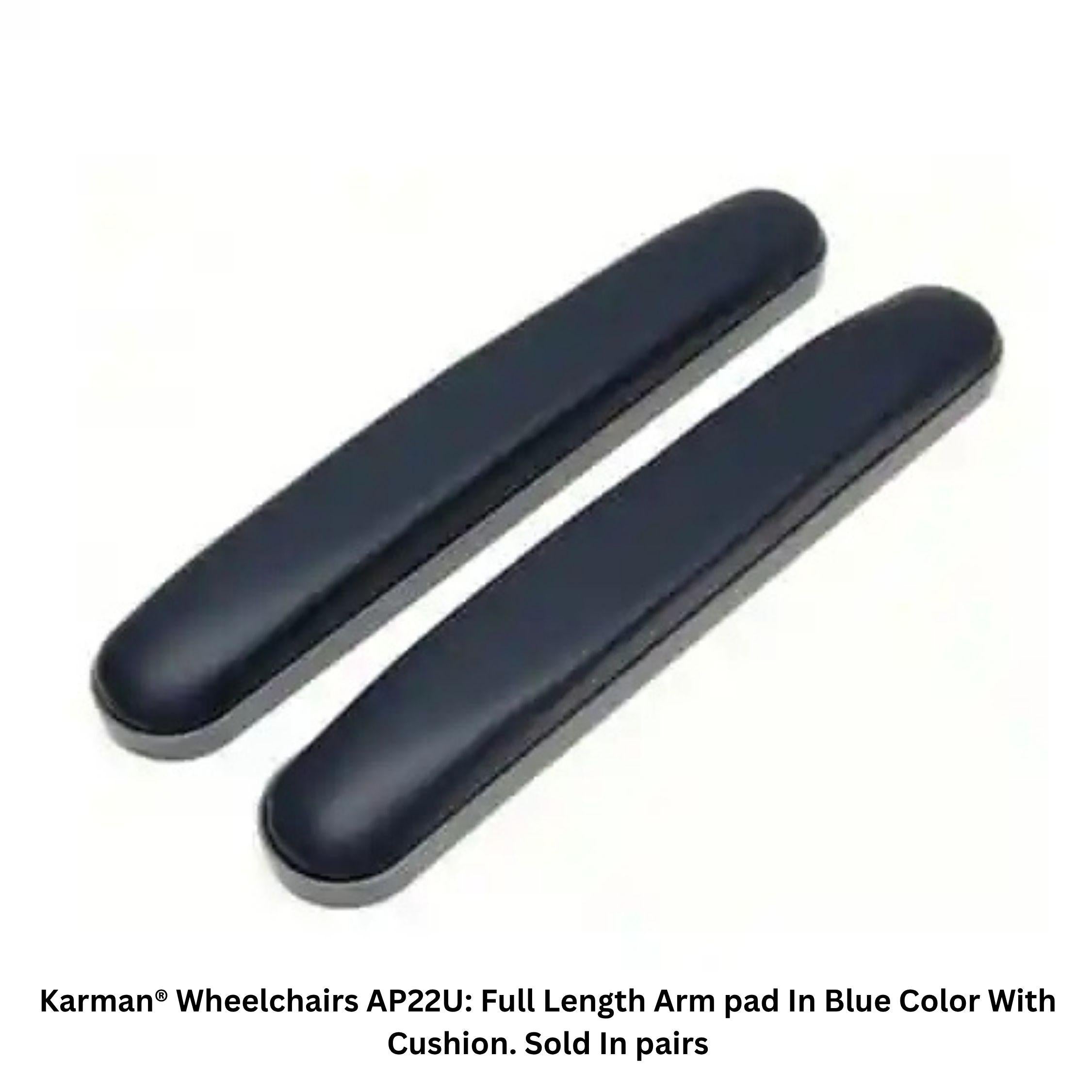 Karman Healthcare AP22U Full-Length Blue Arm Pads: Cushioned & Durable
