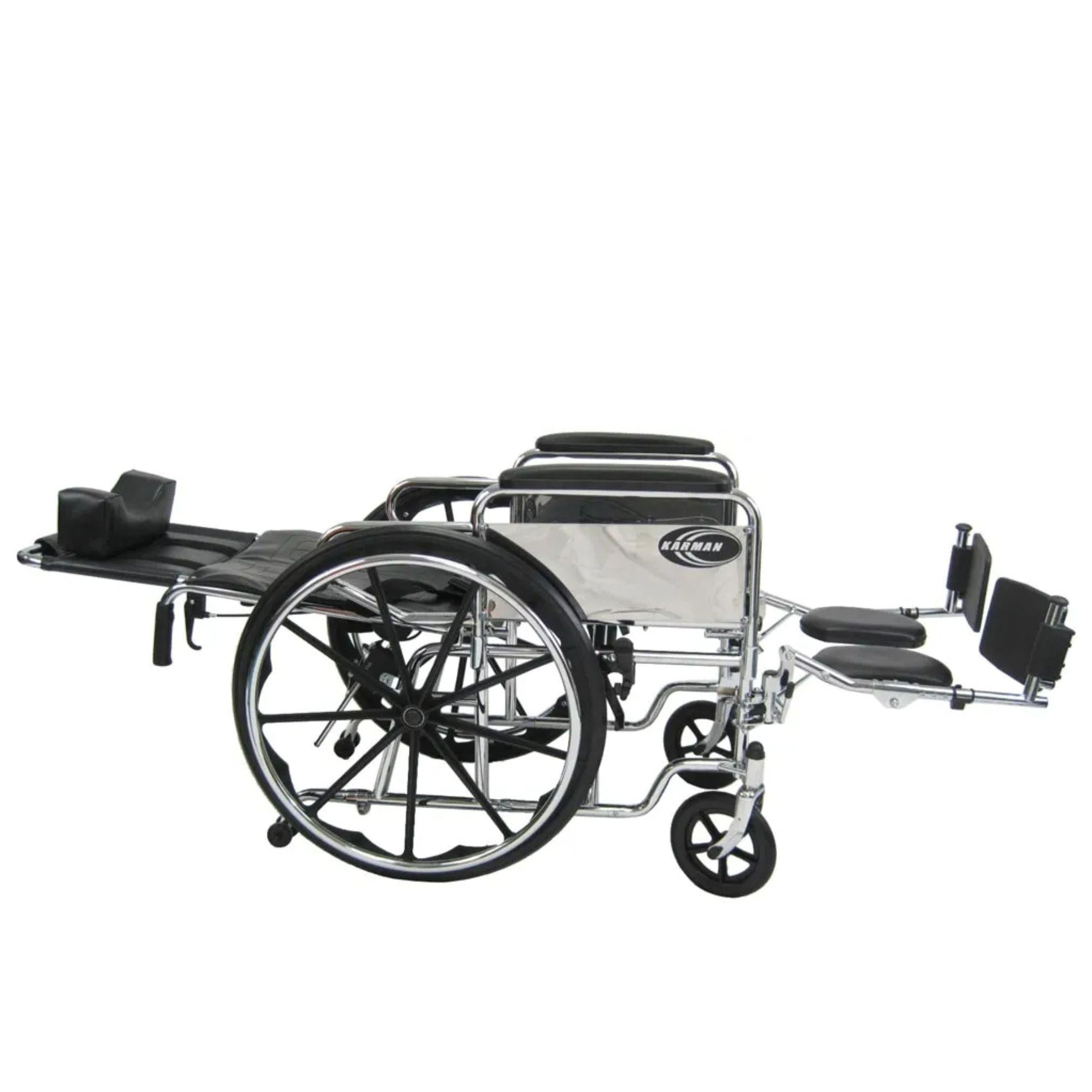 Karman KN-880 Reclining Wheelchair 180° Full Recline Extra Wide 20