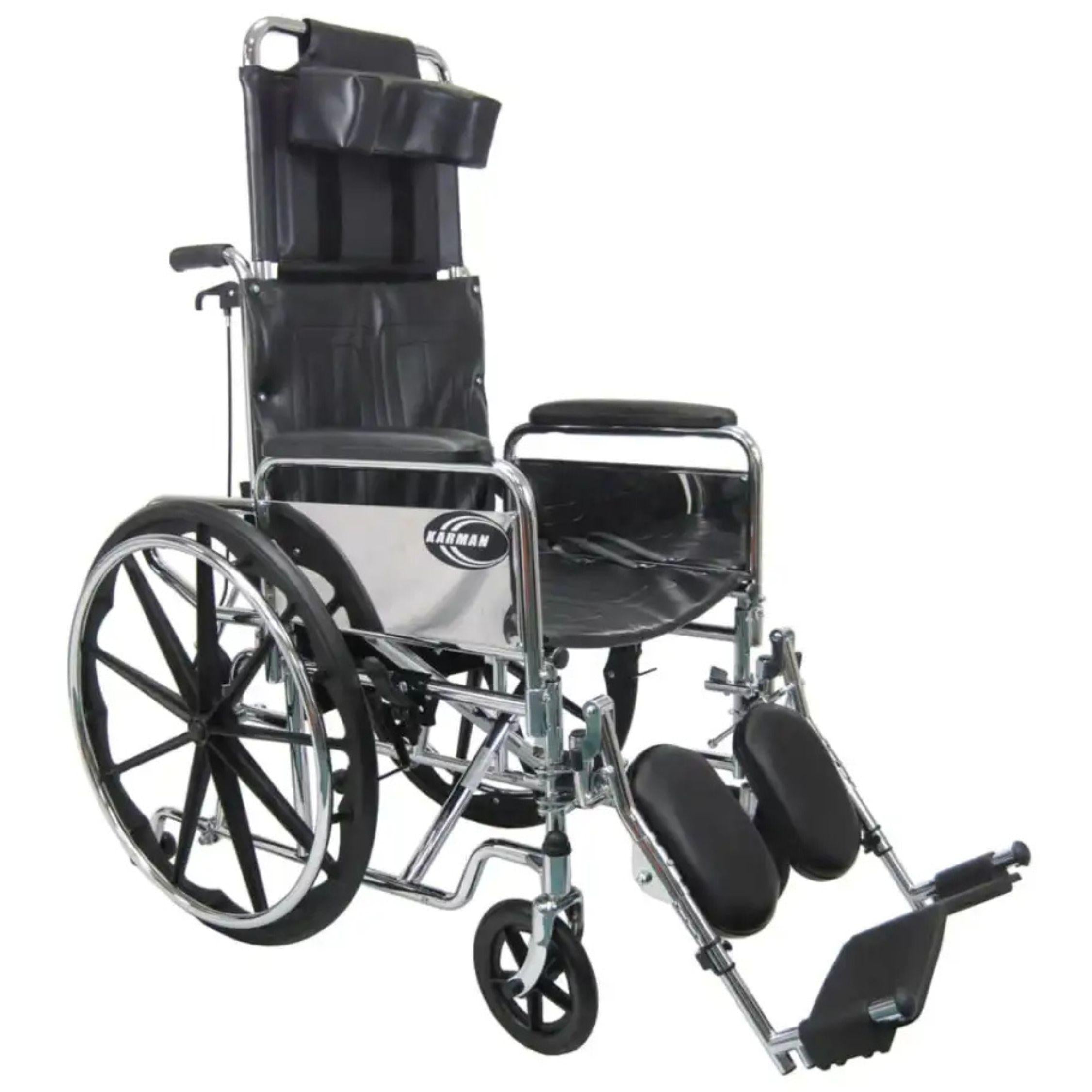 Karman KN-880 Reclining Wheelchair 180° Full Recline Extra Wide 20