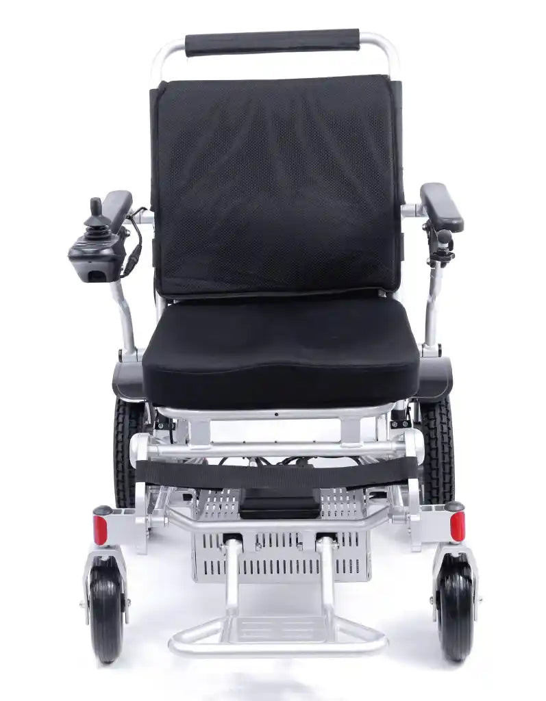 Karman Tranzit Go Electric Wheelchair: Lightweight, Foldable, Brushed Silver or Black