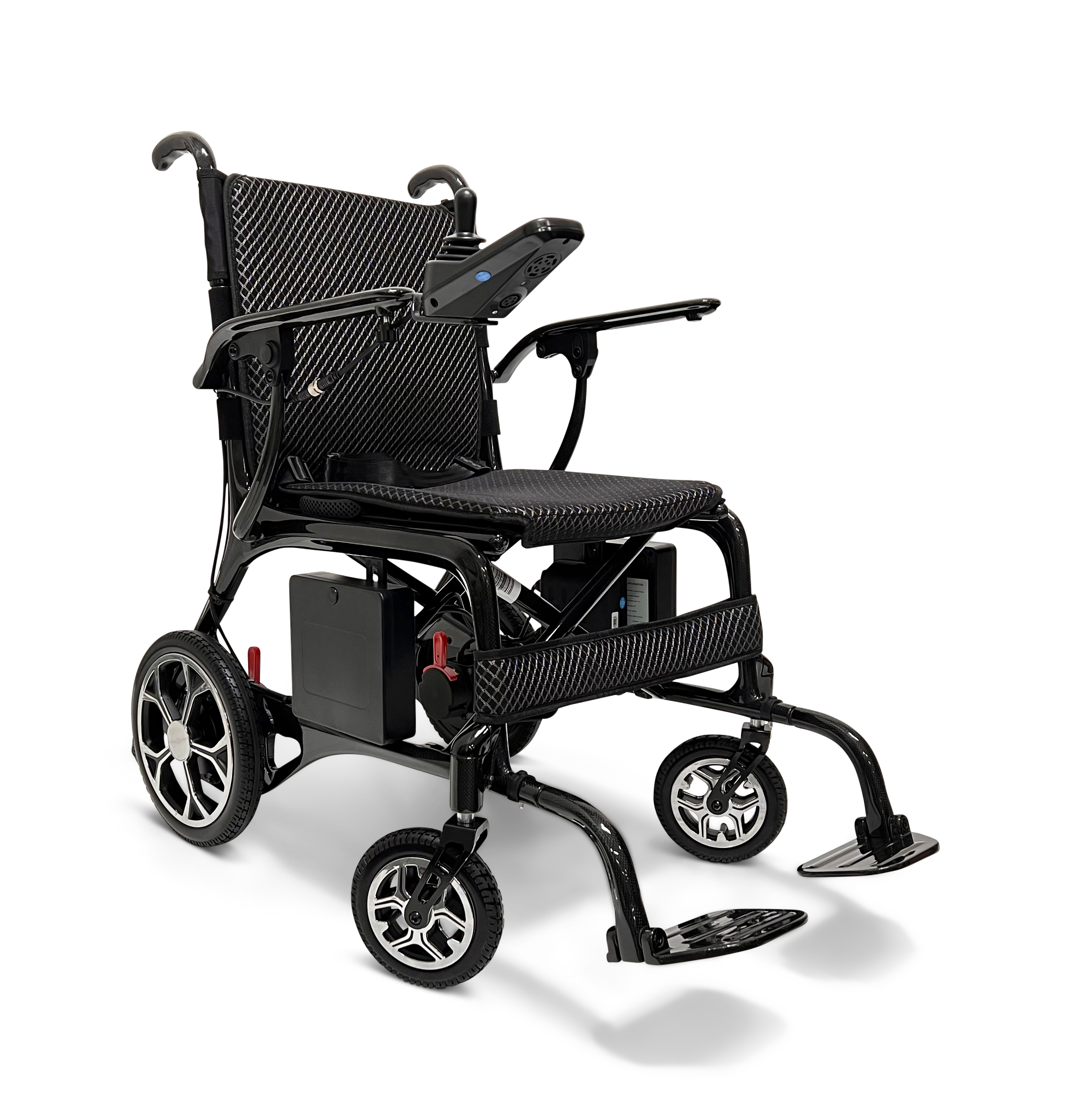 Phoenix Carbon Fiber Electric Travel Wheelchair with 360 Joystick& LCD Display