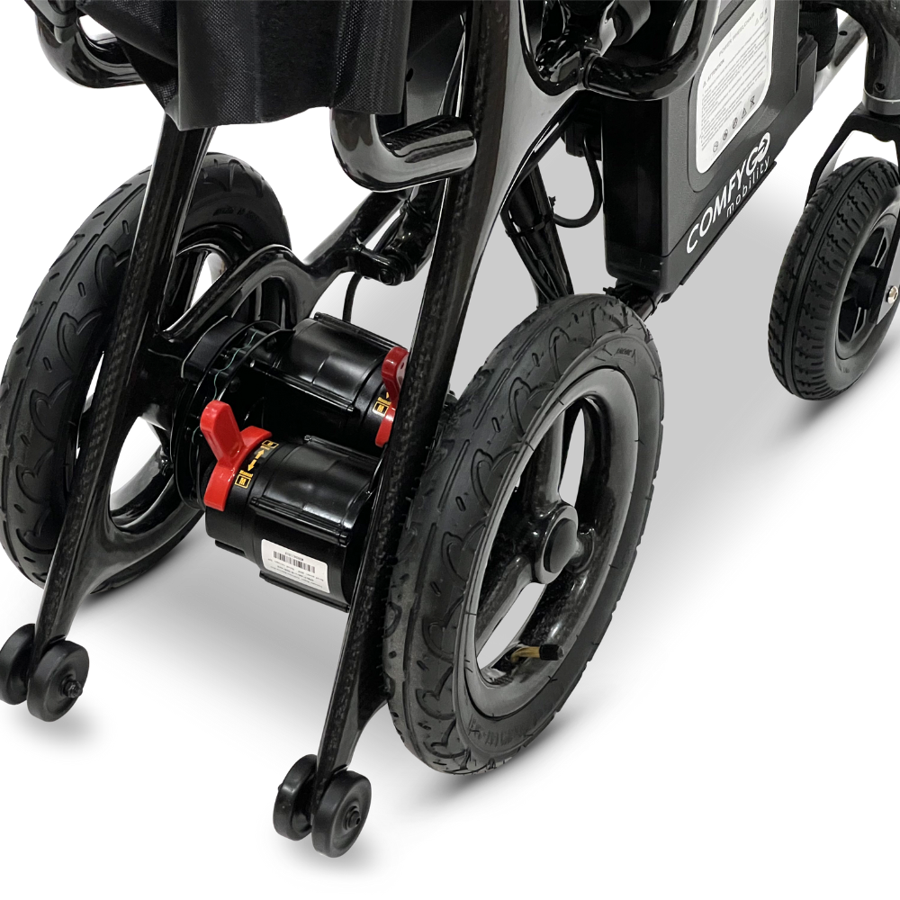 Phoenix Carbon Fiber Electric Travel Wheelchair with 360 Joystick& LCD Display