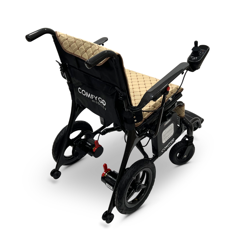 Phoenix Carbon Fiber Electric Travel Wheelchair with 360 Joystick& LCD Display