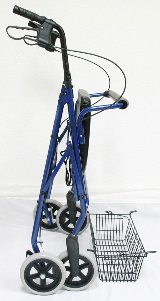 R-4700 Extra Wide Bariatric Rollator with Padded Flip-down Seat in 2 Jewel Tones!