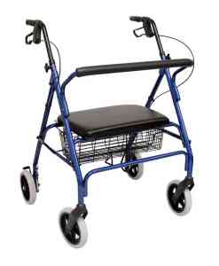 R-4700 Extra Wide Bariatric Rollator with Padded Flip-down Seat in 2 Jewel Tones!