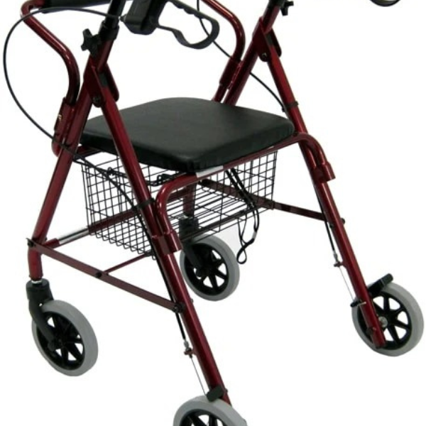 R-4700 Extra Wide Bariatric Rollator with Padded Flip-down Seat in 2 Jewel Tones!