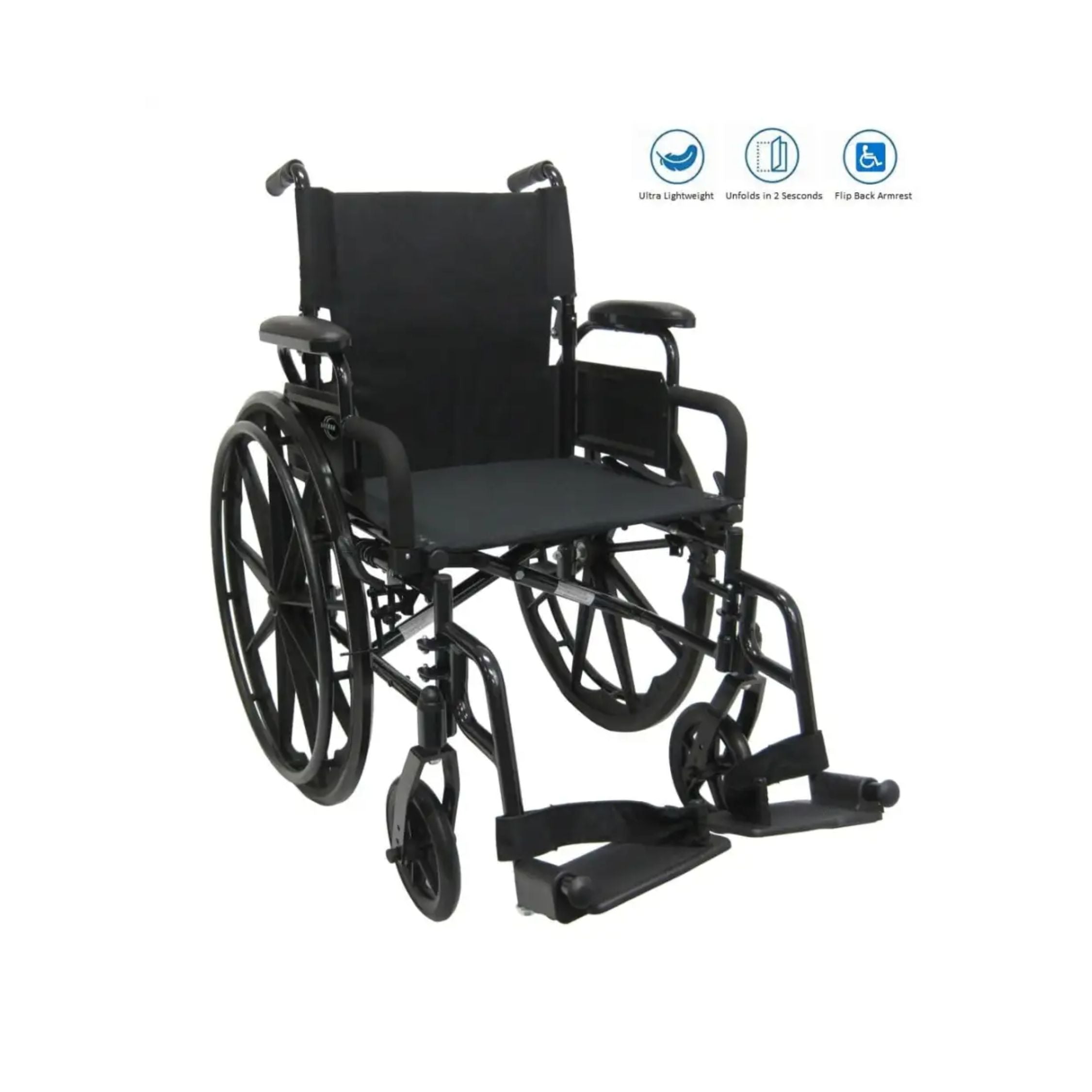 Ultra Lightweight Wheelchair with Flip Back Armrest 802-DY 30lb