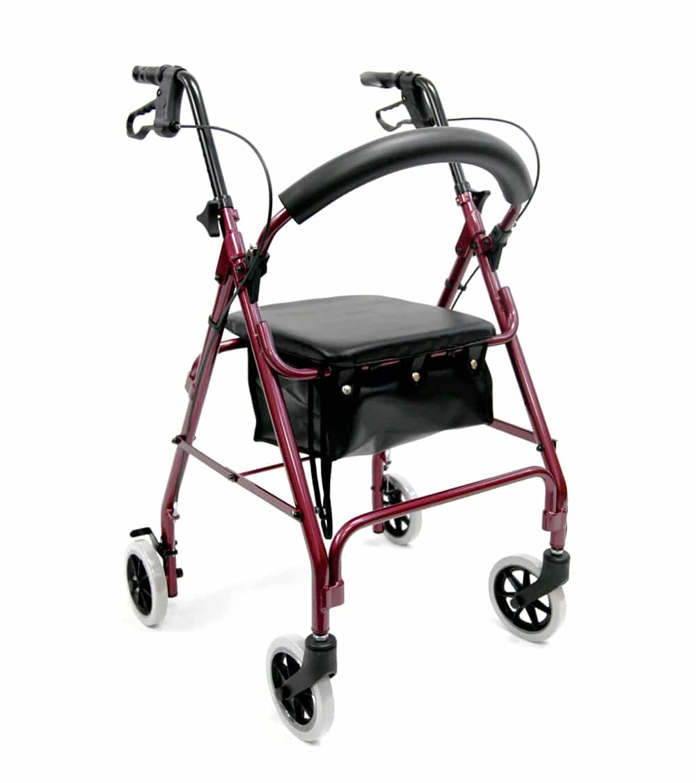 R-4600 Lightweight Standard Rollator with Padded Seat and Backrest