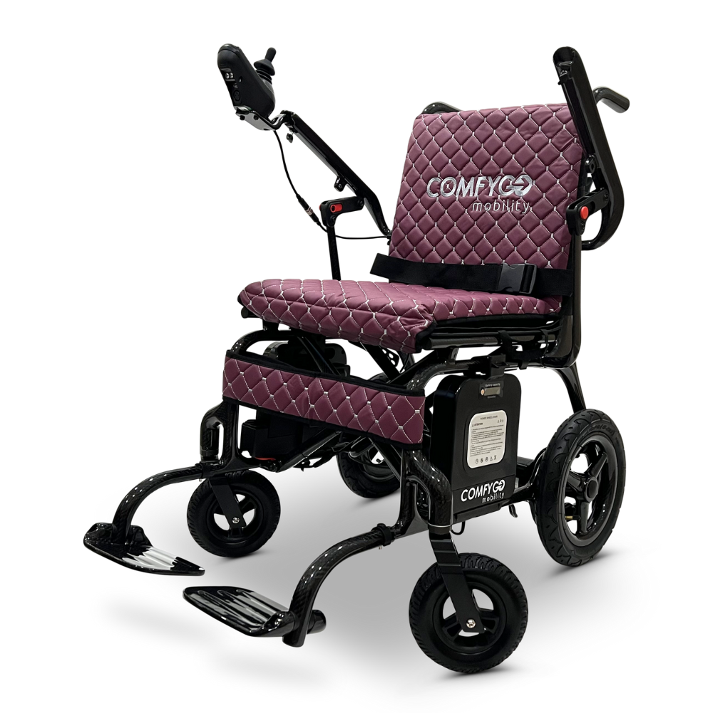 Phoenix Carbon Fiber Electric Travel Wheelchair with 360 Joystick& LCD Display
