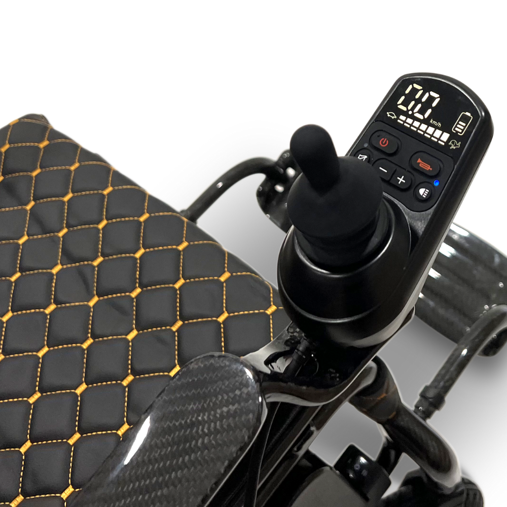 Phoenix Carbon Fiber Electric Travel Wheelchair with 360 Joystick& LCD Display