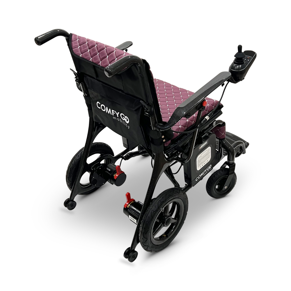 Phoenix Carbon Fiber Electric Travel Wheelchair with 360 Joystick& LCD Display