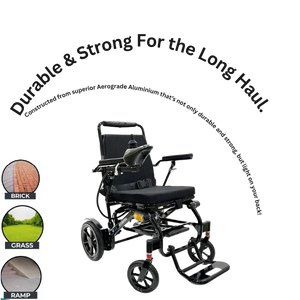 Glide Care G-5 Lightweight Foldable Electric Wheelchair for Adults