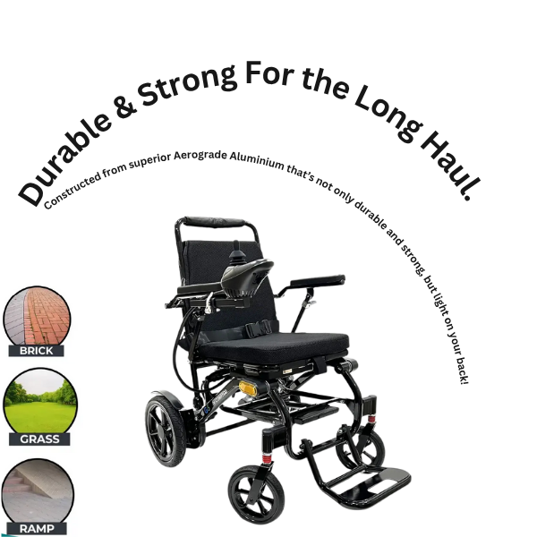 Glide Care G-5 Lightweight Foldable Electric Wheelchair for Adults