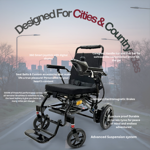 Glide Care G-5 Lightweight Foldable Electric Wheelchair for Adults