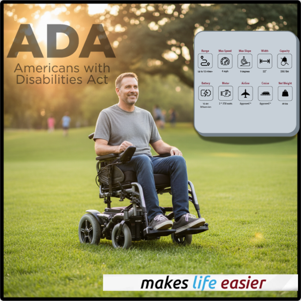 Glide Care G-5 Lightweight Foldable Electric Wheelchair for Adults