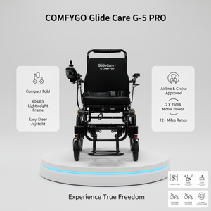 Glide Care G-5 Lightweight Foldable Electric Wheelchair for Adults