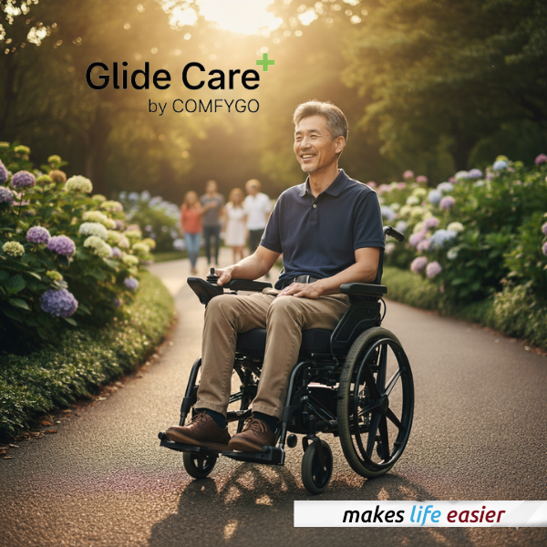 Glide Care G-5 Lightweight Foldable Electric Wheelchair for Adults
