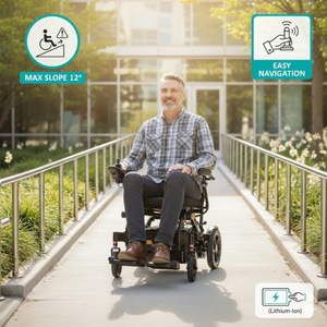 Glide Care G-5 Lightweight Foldable Electric Wheelchair for Adults