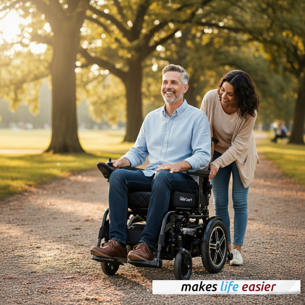 Glide Care G-5 Lightweight Foldable Electric Wheelchair for Adults