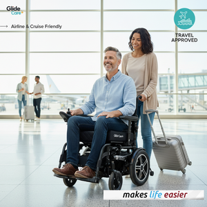 Glide Care G-5 Lightweight Foldable Electric Wheelchair for Adults