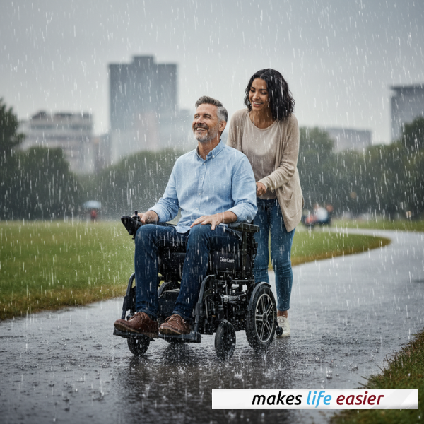 Glide Care G-5 Lightweight Foldable Electric Wheelchair for Adults