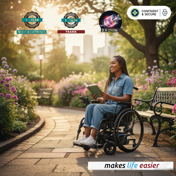 Glide Care G-5 Lightweight Foldable Electric Wheelchair for Adults