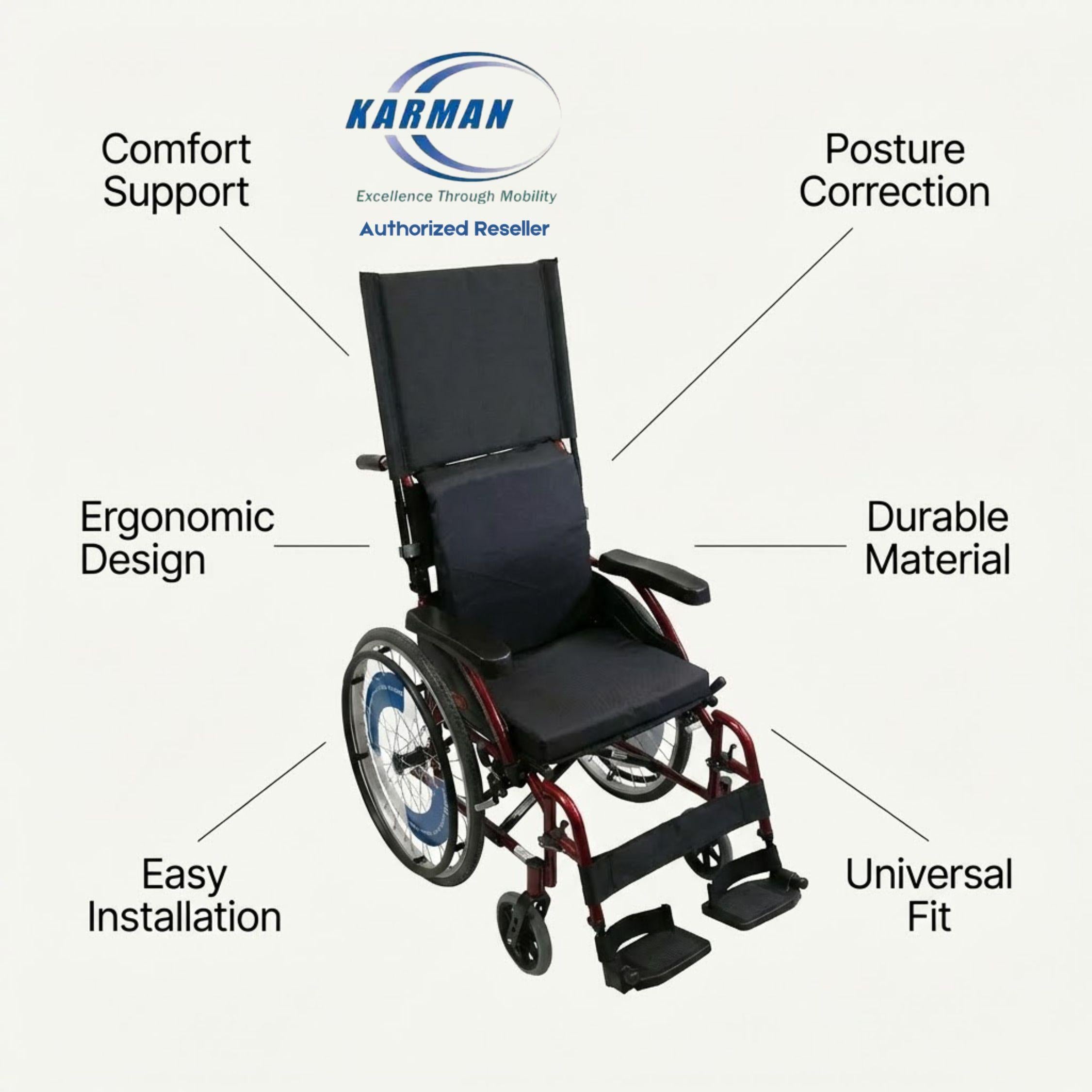 Backrest Extension Detachable and Height Adjustable with Clamp 7/8