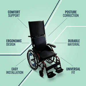 Backrest Extension Detachable and Height Adjustable with Clamp 7/8