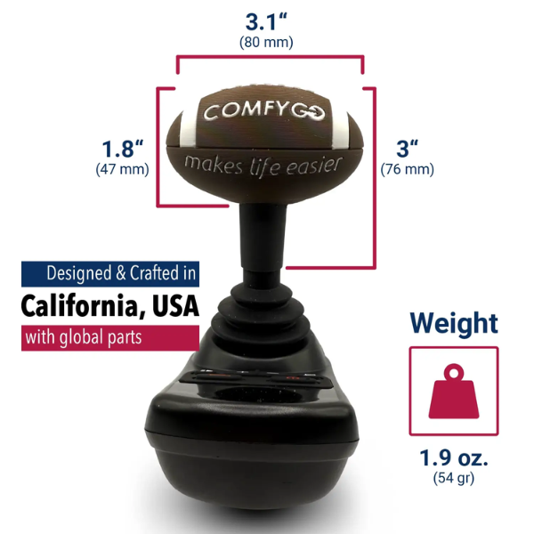 ComfyGO Joystick Handle – Sport Grip Designs for Electric Wheelchairs Universal Fit