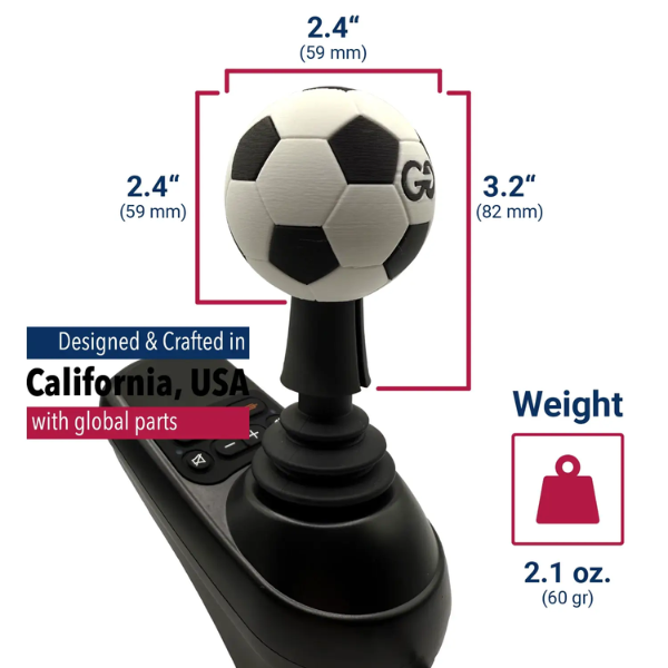 ComfyGO Joystick Handle – Sport Grip Designs for Electric Wheelchairs Universal Fit
