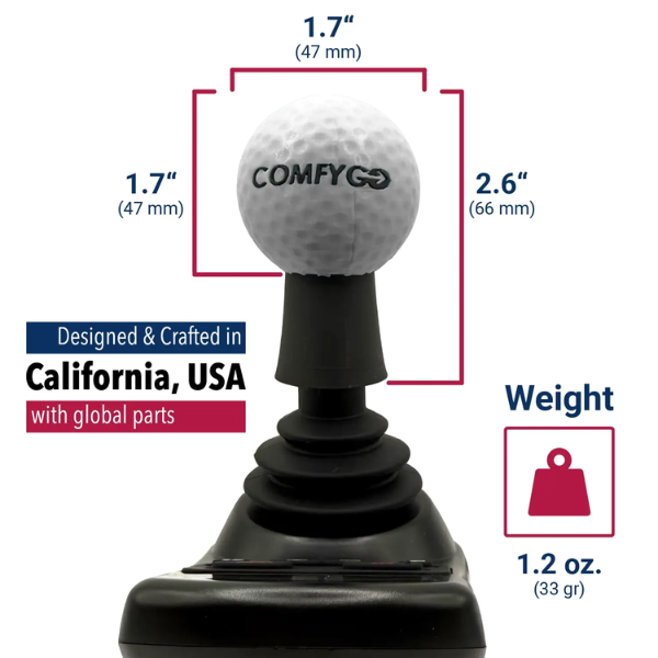 ComfyGO Joystick Handle – Sport Grip Designs for Electric Wheelchairs Universal Fit