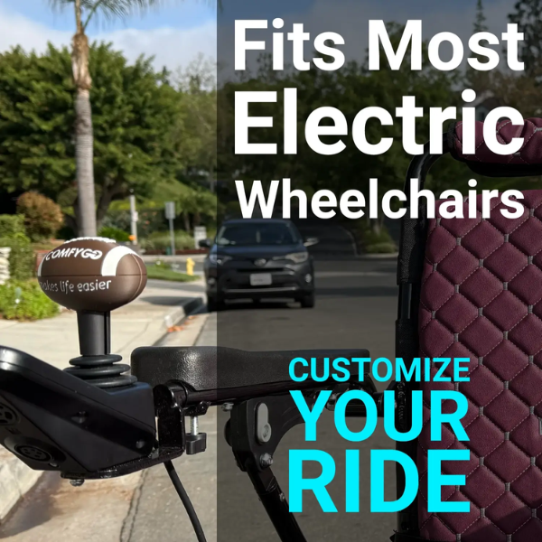 ComfyGO Joystick Handle – Sport Grip Designs for Electric Wheelchairs Universal Fit