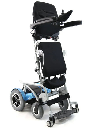 Full Powered Stand Up Chair with Tray Model XO-202  in Icy Arctic Blue