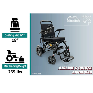Glide Care G-5 Lightweight Foldable Electric Wheelchair for Adults